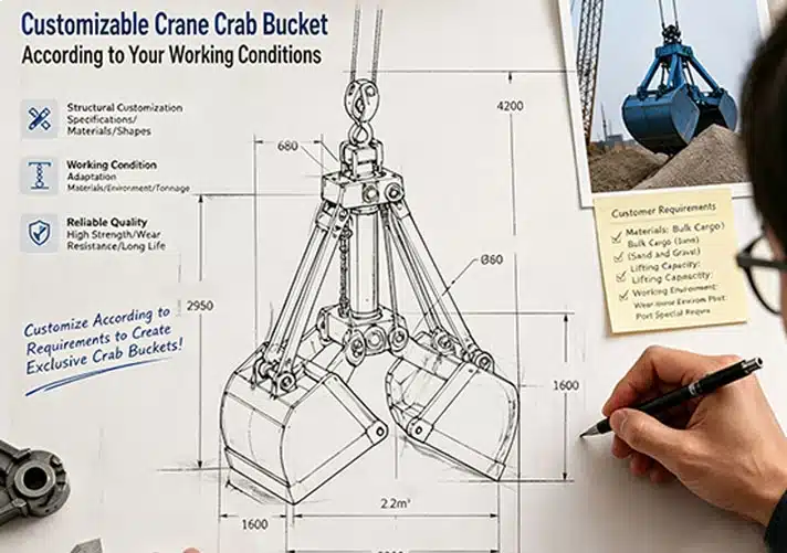 Custom Grab Bucket Technical Drawing