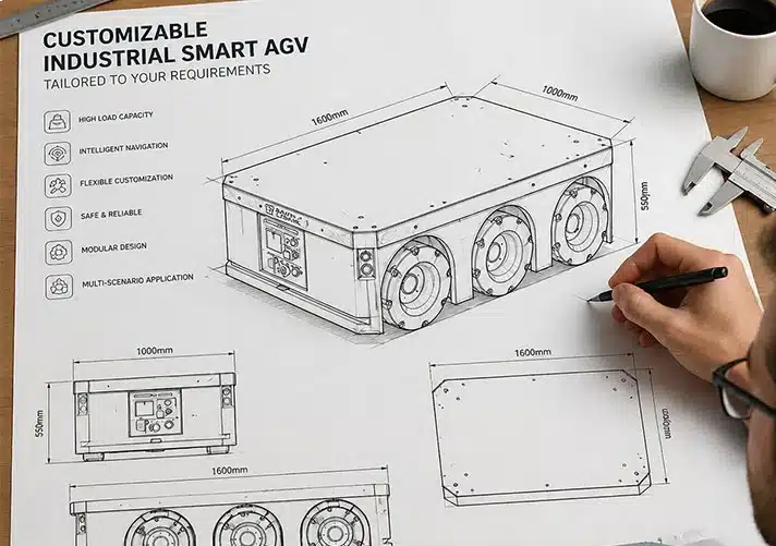 Industrial Smart AGV Transfer Cart design