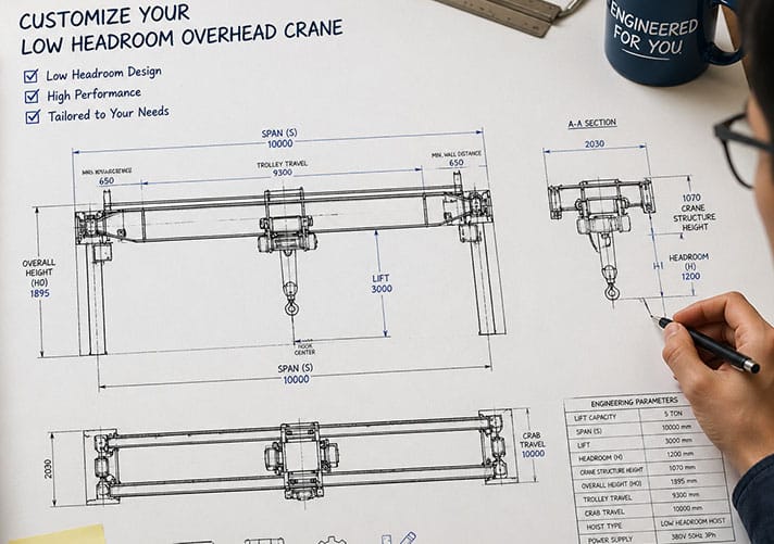 Low Headroom Overhead Crane dingzhi