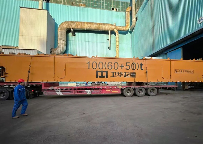 The overhead crane is ready for shipment to the customer.