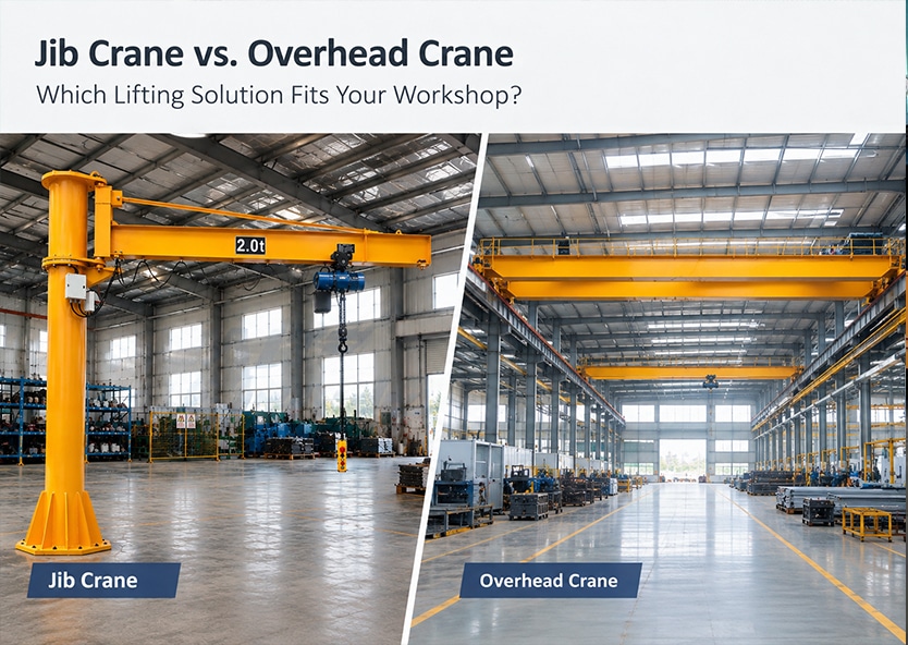 Jib Crane vs. Overhead Crane: Which Fits Your Workshop?